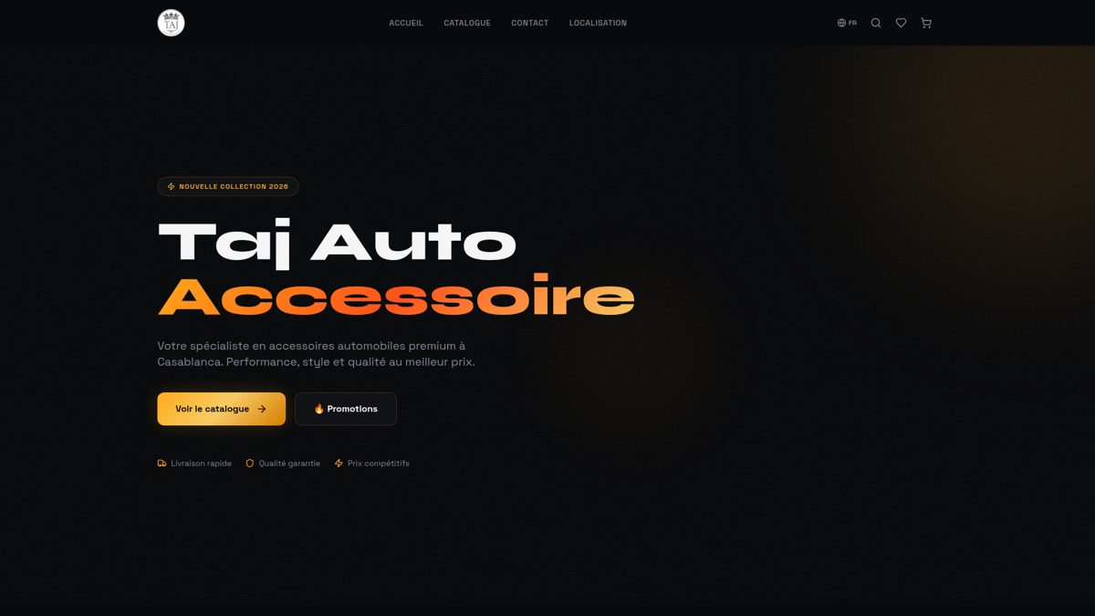 Aperçu du site Taj Auto Accessoire