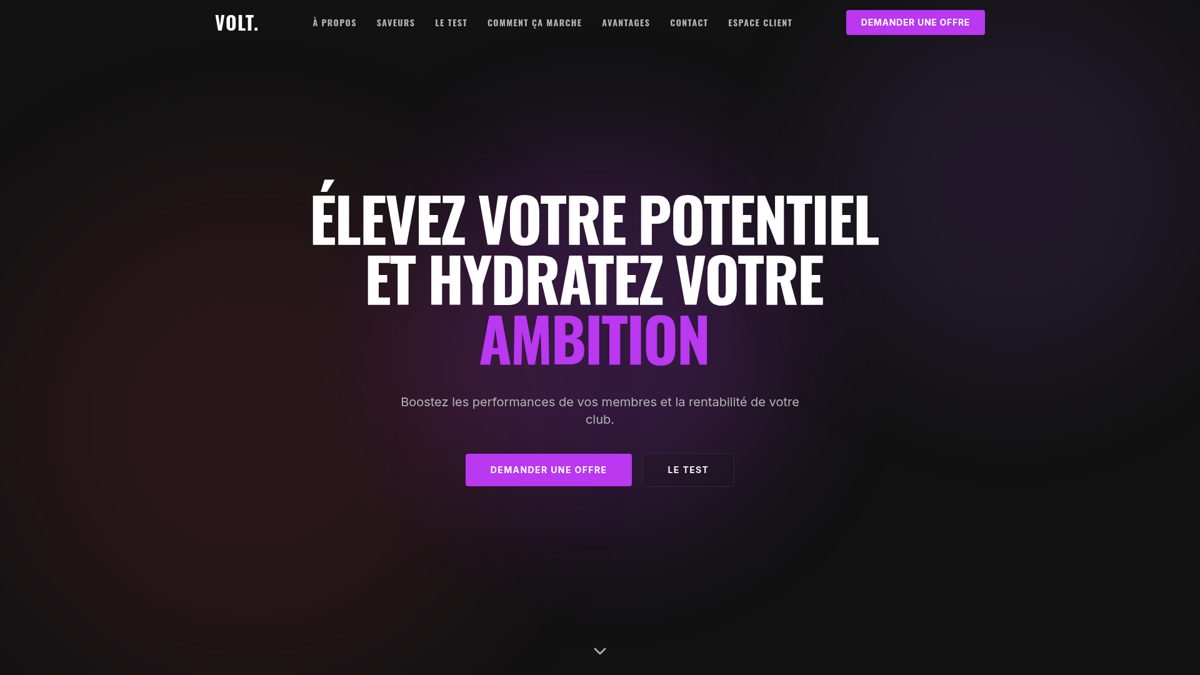 Aperçu du site Volt Sports Water