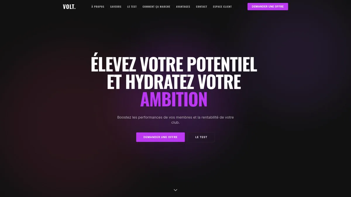 Aperçu du site Volt Sports Water